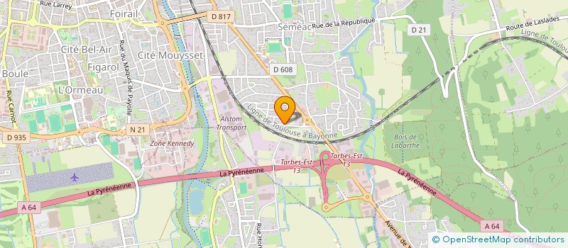 localisation de l'entreprise DEPANNAGE 65  SEMEAC