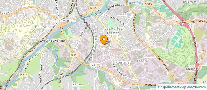 localisation de l'entreprise DEPANNAGE ACCIDENT SARL à LIMOGES