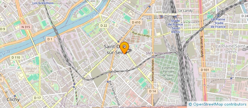 localisation de l'entreprise DEPANNAGE AUTO H24 à SAINT-OUEN-SUR-SEINE