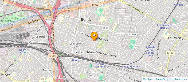 localisation de l'entreprise DEPANNAGE CHAUFFERIES INSTALLA ELECTRIQU à BONDY