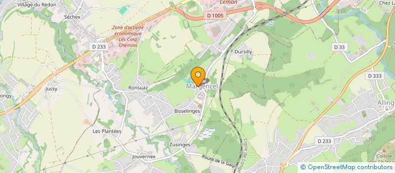 localisation de l'entreprise DEPANNAGE ELECTRIQUE ET MENAGER DU CHABLAIS  MARGENCEL