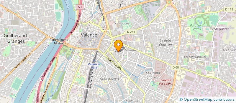 localisation de l'entreprise DEPART DES VEUVES ET VEUFS DE LA DROME à VALENCE