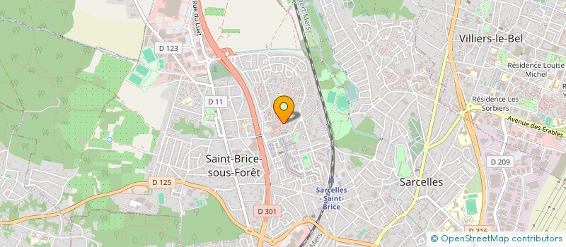 localisation de l'entreprise DEPARTEMENT D'ETUDE ET D'AIDE HUMANITAIRE  SAINT-BRICE-SOUS-FORET