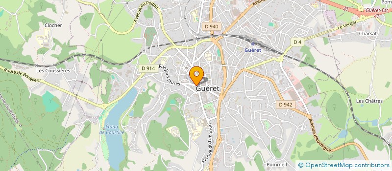 localisation de l'entreprise DEPARTEMENT DE LA CREUSE à GUERET