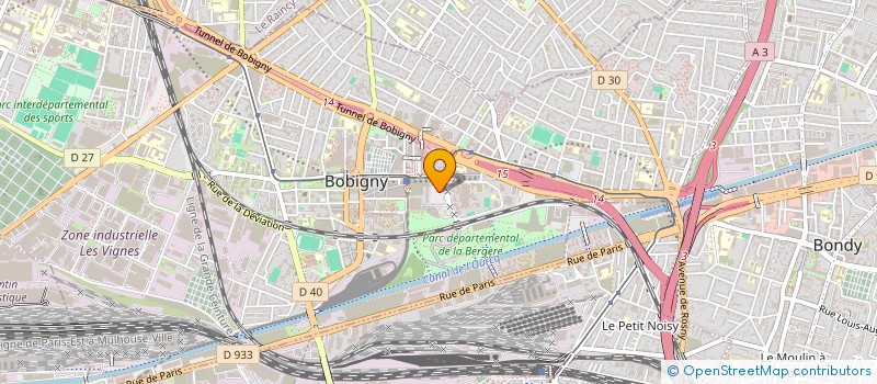 localisation de l'entreprise DEPARTEMENT DE LA SEINE SAINT DENIS  BOBIGNY