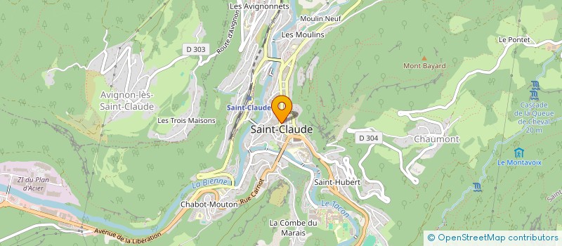 localisation de l'entreprise DEPECH'MODES 2000 à SAINT-CLAUDE