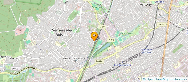 localisation de l'entreprise DEPHICAP à VERRIERES-LE-BUISSON