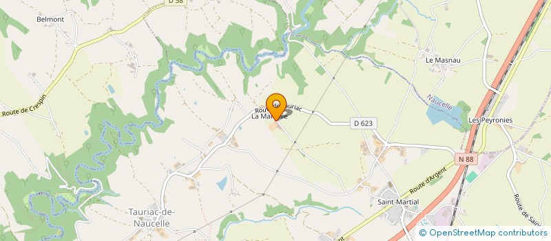 localisation de l'entreprise DEPLACE FAMILY  TAURIAC-DE-NAUCELLE