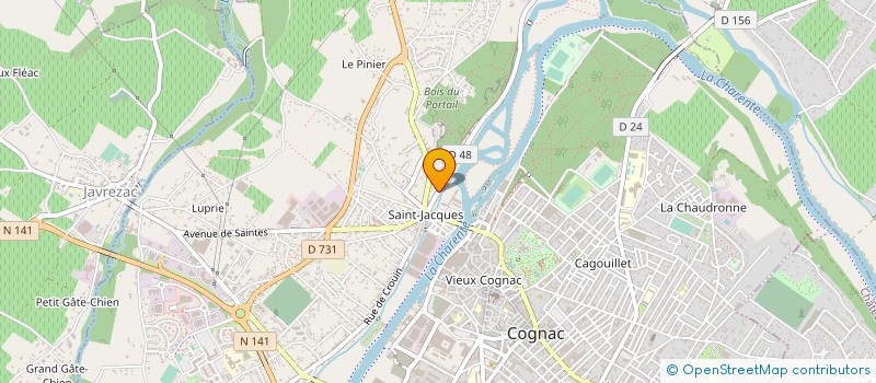 localisation de l'entreprise DEPLANQUE à COGNAC