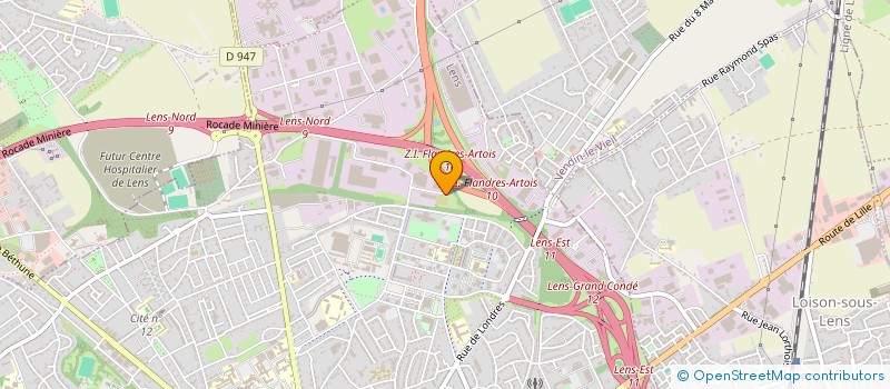 localisation de l'entreprise DEPOLLU'CARS INDUSTRIE  LENS