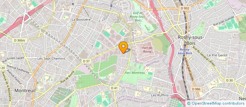 localisation de l'entreprise DEPOSE VITRERIE POSE CLOISON MENUISERIE à MONTREUIL