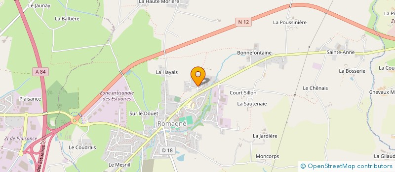 localisation de l'entreprise DEPOT-VENTE LES TOUCHES DE STE ANNE à ROMAGNE