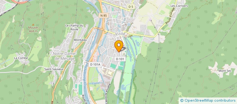 localisation de l'entreprise DEPSER FERMETURES à VIZILLE