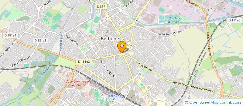 localisation de l'entreprise DEQUEEKER PANNIER RUDANT  BETHUNE