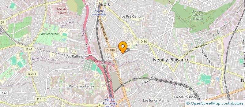 localisation de l'entreprise DEQUENNE ET COMPAGNIE à ROSNY-SOUS-BOIS