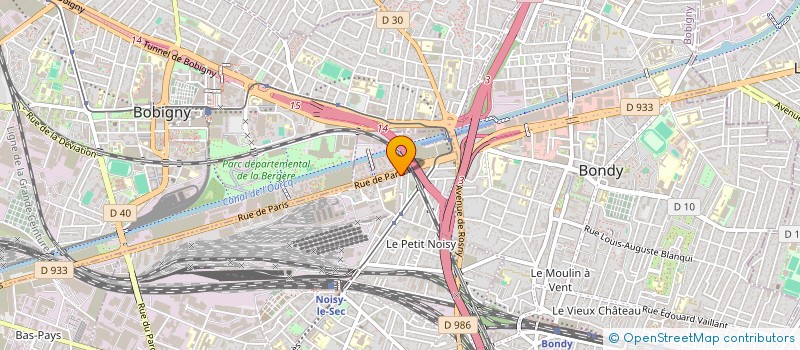 localisation de l'entreprise DER à NOISY-LE-SEC