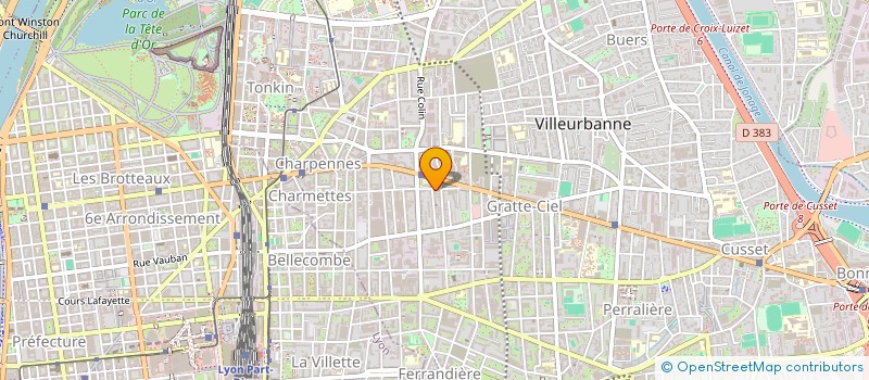 localisation de l'entreprise DERAGNE FRERES à VILLEURBANNE