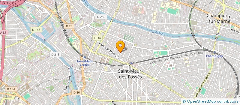 localisation de l'entreprise DERAIN IMMO à SAINT-MAUR-DES-FOSSES