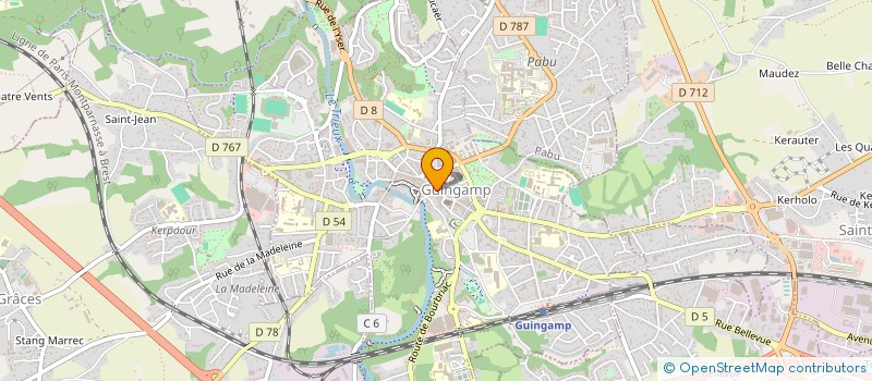 localisation de l'entreprise DERBRE OPTICIEN à GUINGAMP