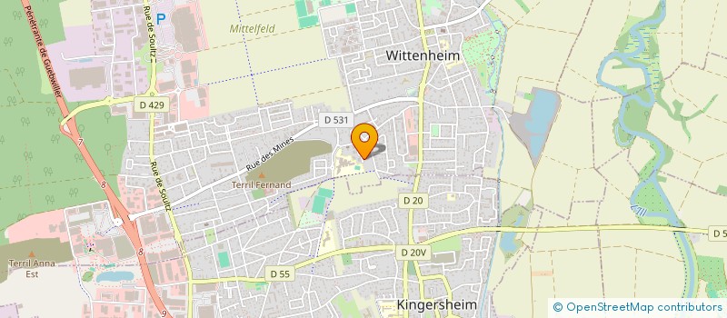localisation de l'entreprise DERCO à WITTENHEIM