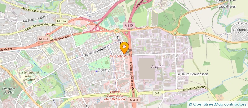 localisation de l'entreprise DERDO DECOUPAGE à METZ