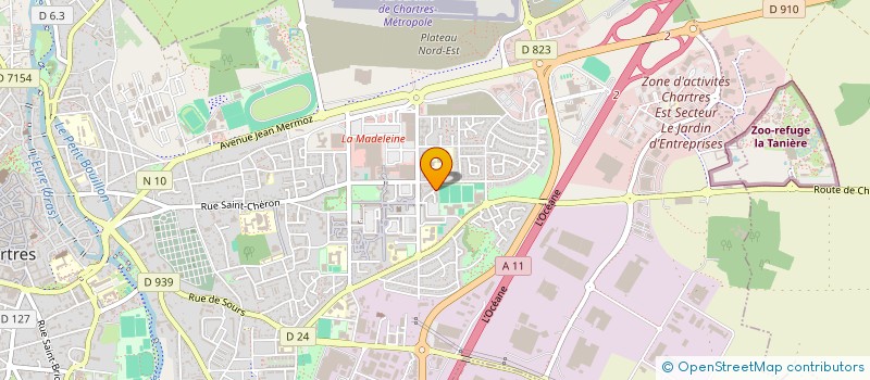 localisation de l'entreprise DEREB à CHARTRES