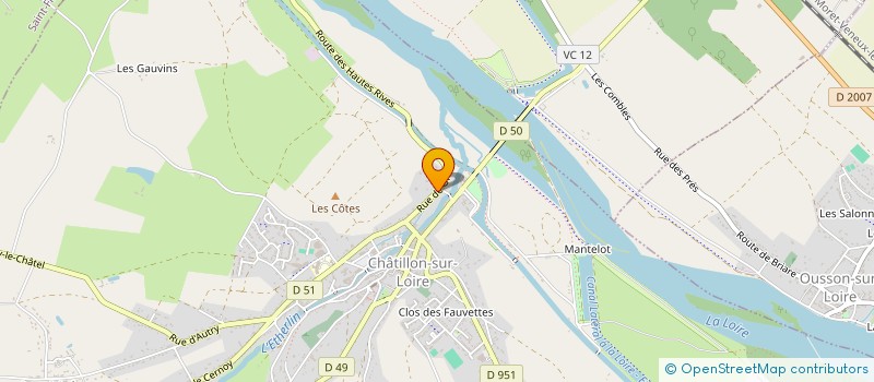 localisation de l'entreprise DEREG à CHATILLON-SUR-LOIRE