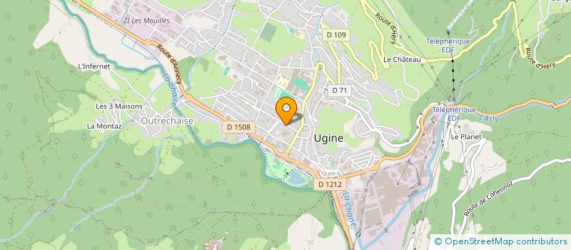 localisation de l'entreprise DERELI  UGINE