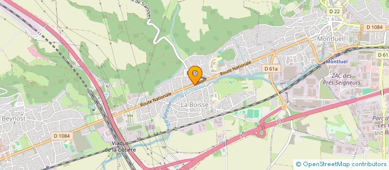 localisation de l'entreprise DERENSY RODOLPHE à LA BOISSE