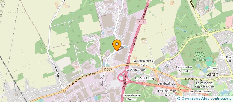 localisation de l'entreprise DERET LOCATION à SARAN