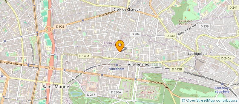 localisation de l'entreprise DEREVA à VINCENNES