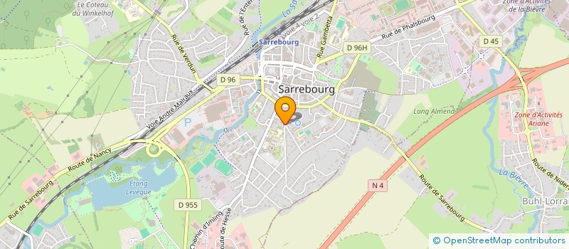 localisation de l'entreprise DERIC INTER à SARREBOURG