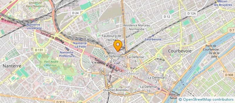 localisation de l'entreprise DERICHEBOURG BIOTECH à COURBEVOIE