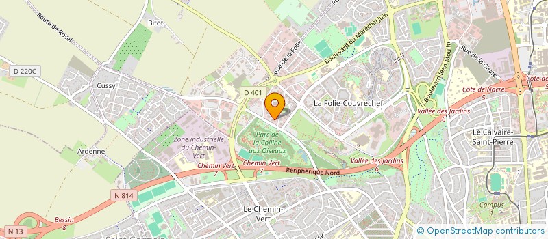 localisation de l'entreprise DERIEUX. OPH à CAEN