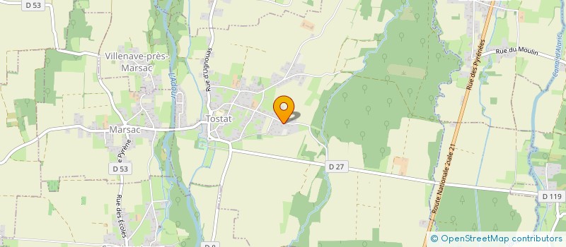 localisation de l'entreprise DERIGON TERRASSEMENT PYRENEES - DTP  TOSTAT