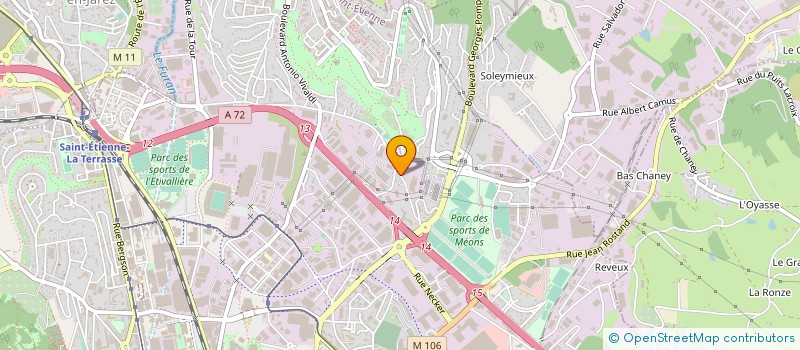 localisation de l'entreprise DERIMONT ET PREVAL à SAINT-ETIENNE