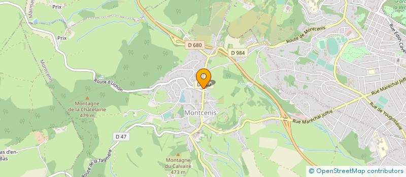 localisation de l'entreprise DERISYS à MONTCENIS