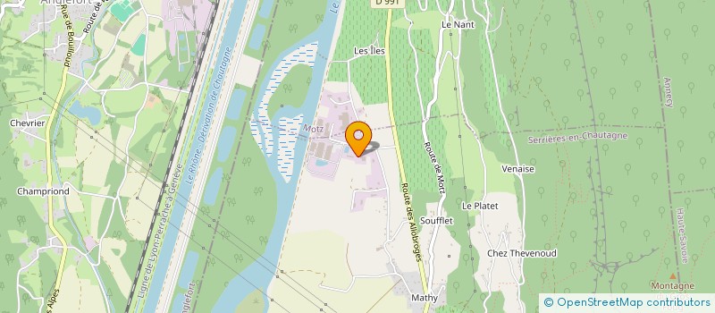 localisation de l'entreprise DERIVAZ YVES CHARPENTE  SERRIERES-EN-CHAUTAGNE