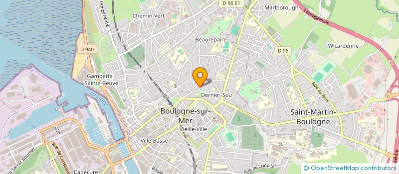 localisation de l'entreprise DERIVES CREATIVES à BOULOGNE-SUR-MER