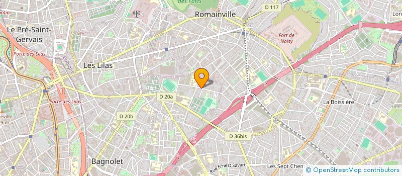 localisation de l'entreprise DERKA BERLINE TRANSPORT à BAGNOLET