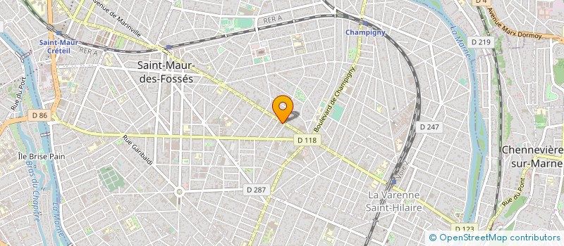 localisation de l'entreprise DERMA FIT CENTER PARIS à SAINT-MAUR-DES-FOSSES