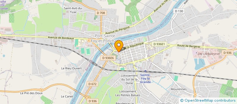 localisation de l'entreprise DERMAE  SAINTE-FOY-LA-GRANDE