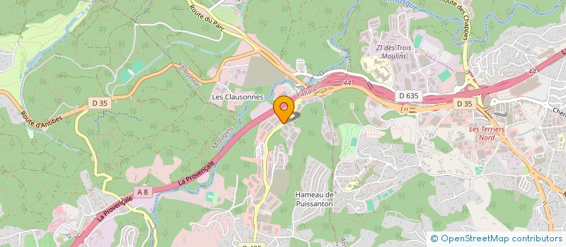 localisation de l'entreprise DERMAJ  VALLAURIS