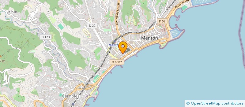 localisation de l'entreprise DERMALIGNE à MENTON