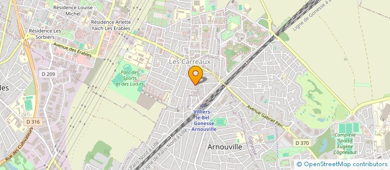 localisation de l'entreprise DERMAPHENIX à VILLIERS-LE-BEL