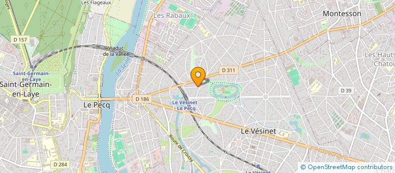 localisation de l'entreprise DERMATOLOGIE CAUVAIN à LE VESINET