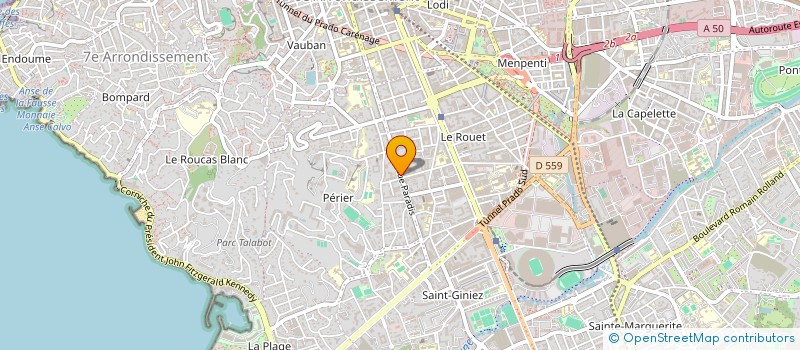 localisation de l'entreprise DERMELIA à MARSEILLE