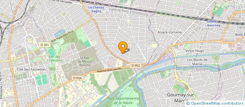 localisation de l'entreprise DERMO à GAGNY
