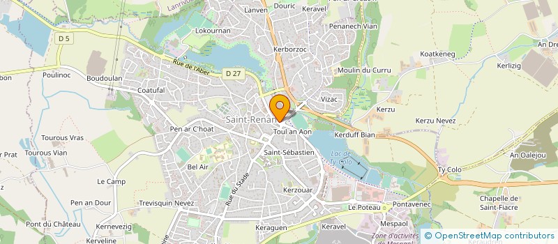 localisation de l'entreprise DERMOR  SAINT-RENAN