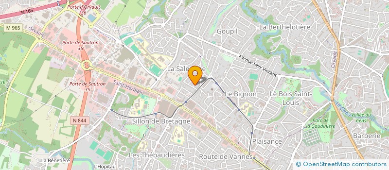 localisation de l'entreprise DERMORVAULT à ORVAULT